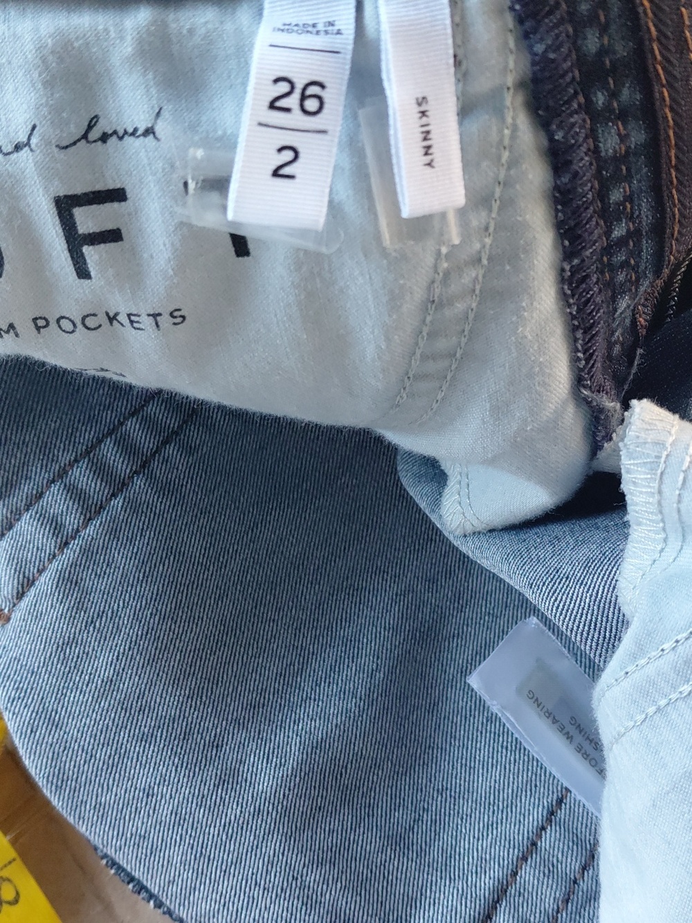 5288...Women's Loft Skinny High-Rise Jeans Size 26/2, 9" Rise - Picture 6 of 6